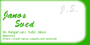 janos sved business card